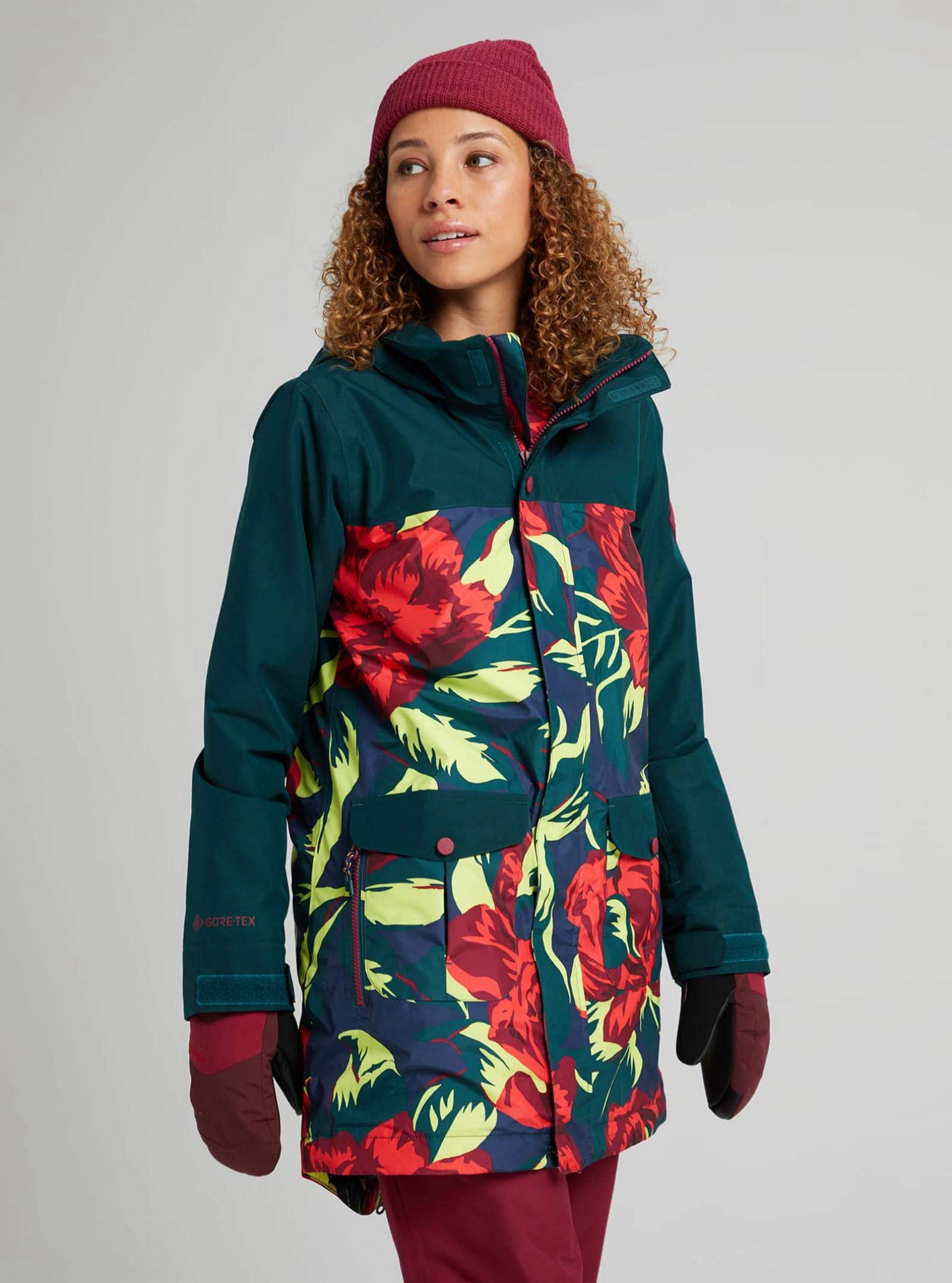 Burton Womens Gore Tex Eyris Ponderosa Pine Hibiscus Pink